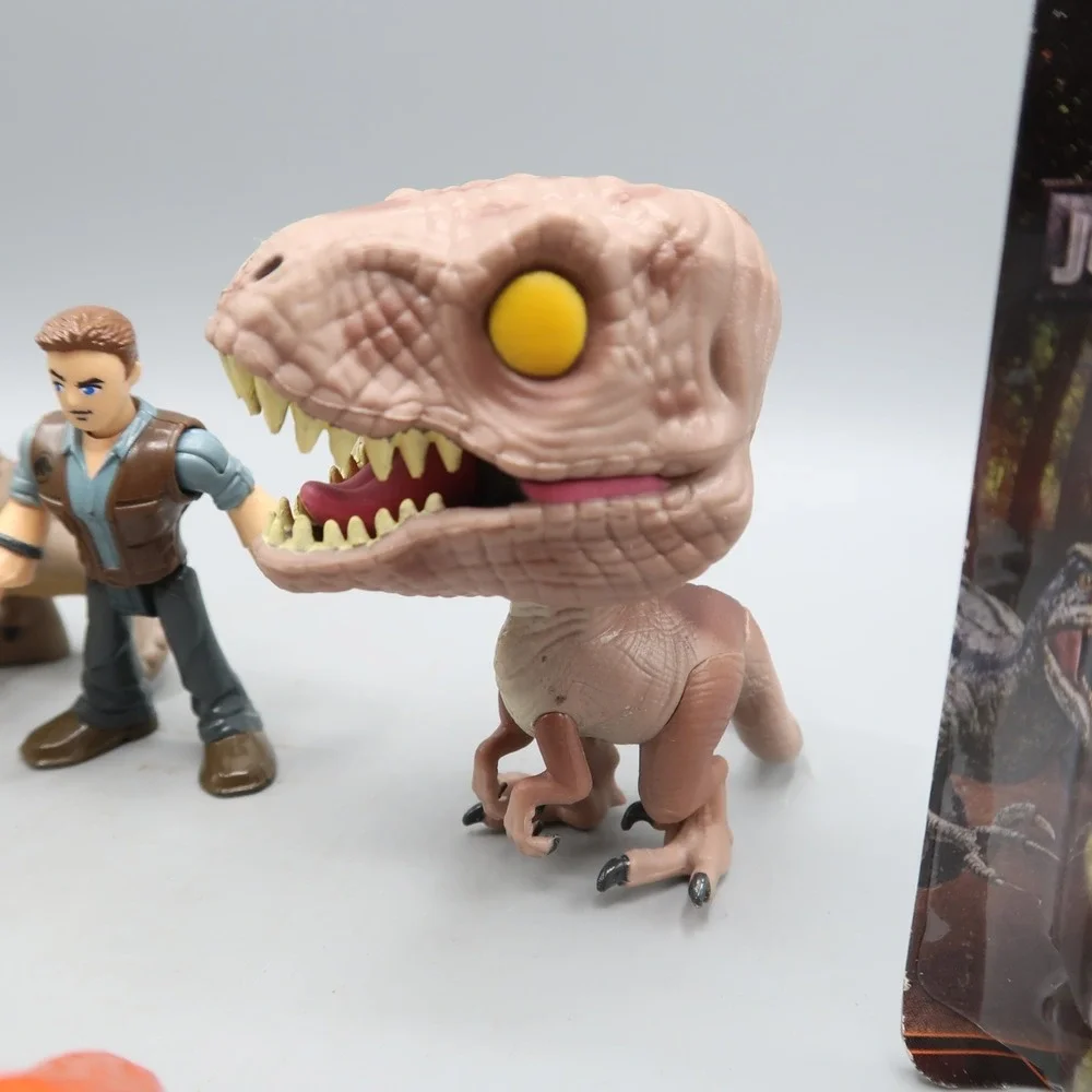 Dinosaur‎ Toy Lot of 7 Jurassic Park World Small Dinos Biters Mix Imaginext Owen